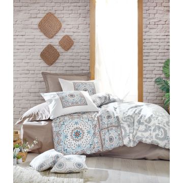 Bohem bettwäsche-set 200x220cm baumwolle renforce bianna beige