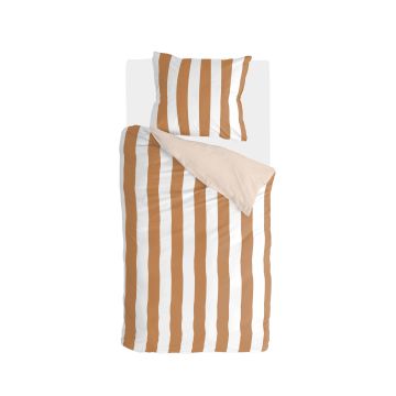 Classic Stripe bettwäsche 135x200cm cognac