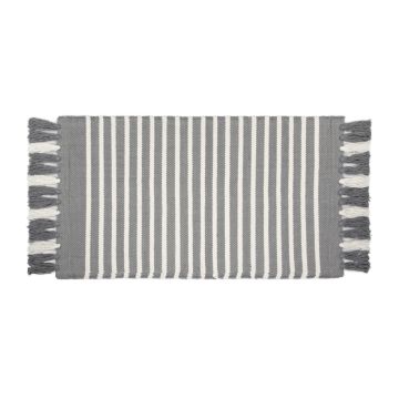Stripes & Structure badematte 60x100cm anthrazit/weiß