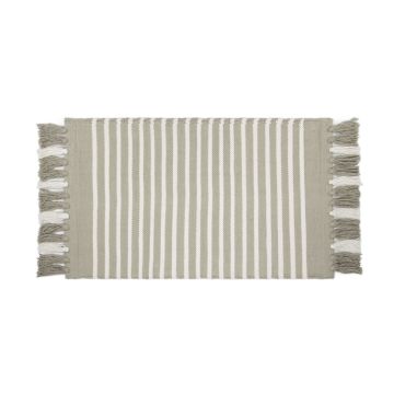 Stripes & Structure badematte 60x100cm taupe/weiß