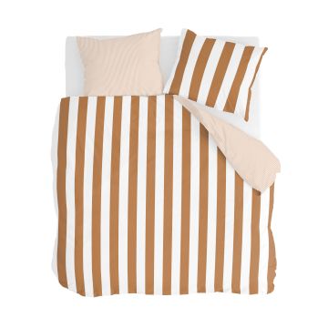 Classic Stripe bettwäsche 240x220cm cognac