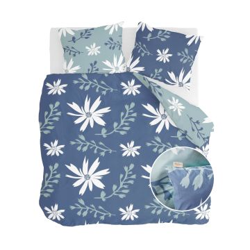 Favorite Flowers bettwäsche 240x220cm blau/jade