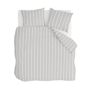 Preppy Pinstripe bettwäsche 240x220cm grau