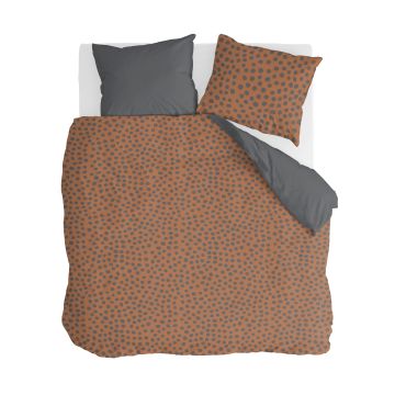 Spots & Dots bettwäsche 200x220cm cognac