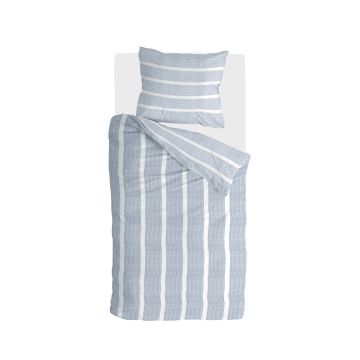 Stripe Along bettwäsche 140x220cm blau