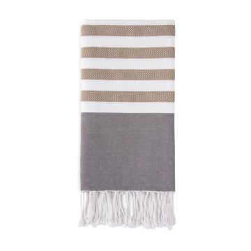 Sunshade Happiness hamamtuch/fouta 100x180cm aus schwarz