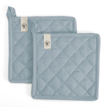 Cook and Trial topflappen 20x20cm denim (2 stück)