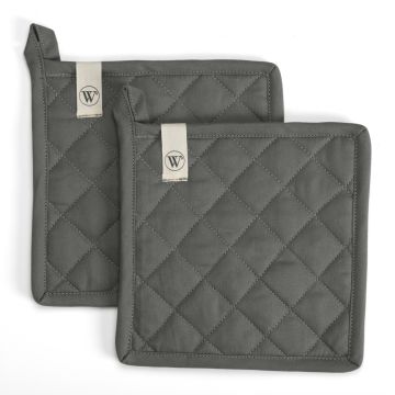 Cook and Trial topflappen 20x20cm aus schwarz (2 stück)
