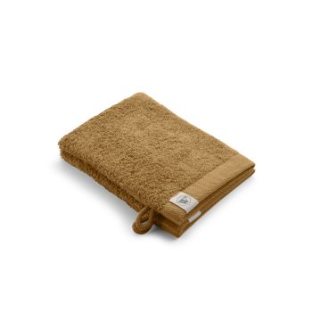 Remade Cotton waschlappen/waschhandschuh 16x21cm cognac (2 stück)