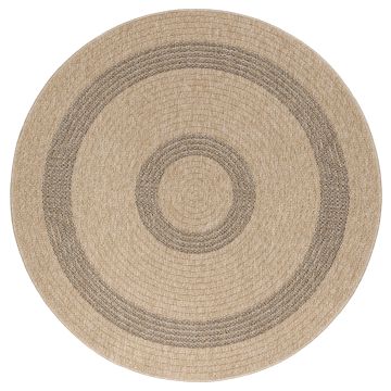 Comilla Nipu teppich indoor/outdoor rund Ø 120cm jute schwarz