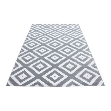 Plus Rhombus teppich kurzflor rechteckig 120x170cm grau