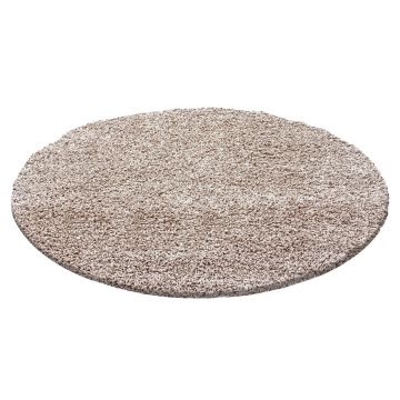 Life Shaggy teppich hochflor rund Ø 200cm beige