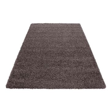 Life Shaggy teppich hochflor rechteckig 240x340cm taupe