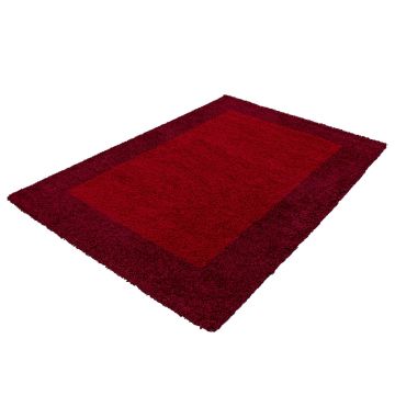 Life Shaggy Schatten teppich hochflor rechteckig 240x340cm rot