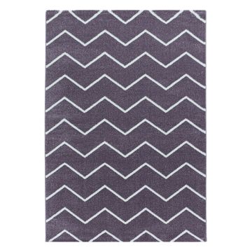 Rio Zigzag teppich hochflor rechteckig 240x340cm lila