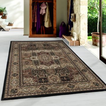 Kashmir Milas teppich kurzflor rechteckig 300x400cm schwarz