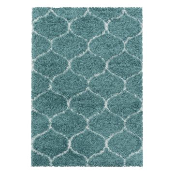 Salsa Shaggy teppich hochflor rechteckig 60x110cm blau