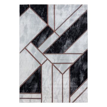 Naxos Kera teppich kurzflor läufer 80x250cm bronzefarbe