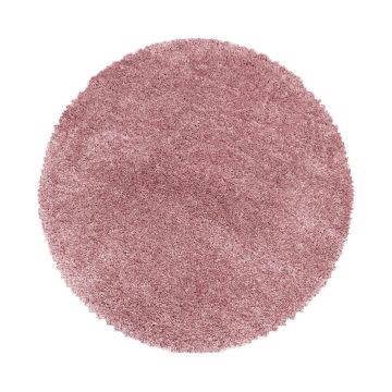 Fluffy Shaggy teppich hochflor rund Ø 200cm rose