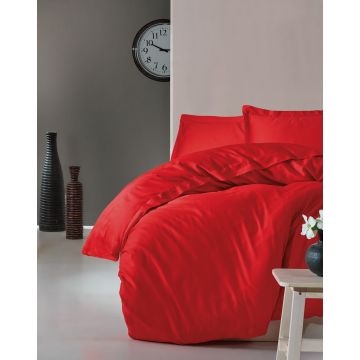 Elegant bettwäsche-set 200x220cm satin rot