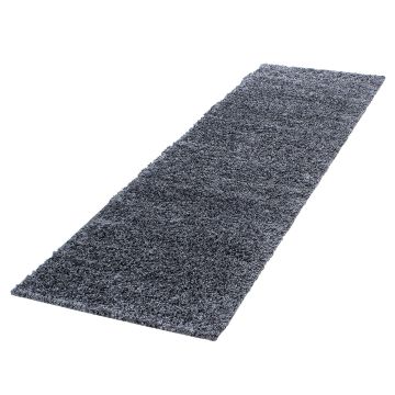 Life Shaggy teppich hochflor läufer 80x250cm grau