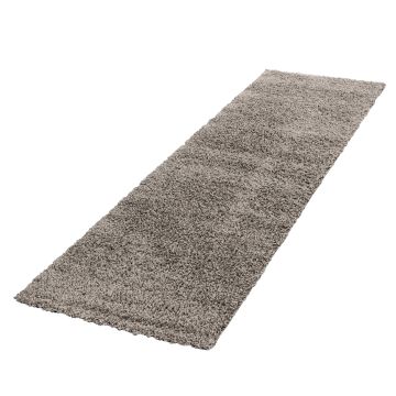 Life Shaggy teppich hochflor läufer 80x250cm beige