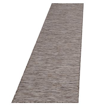 Mambo teppich flachgewebt läufer 80x250cm beige