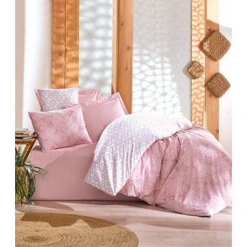 Minimal bettwäsche-set 200x220cm baumwolle renforce best pink