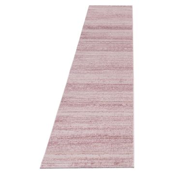 Plus teppich kurzflor läufer 80x300cm rosa