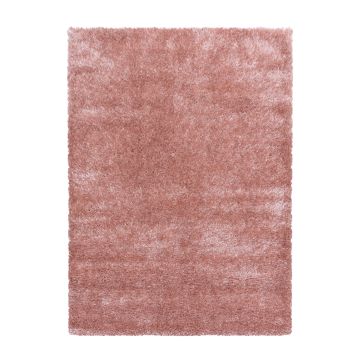 Brilliant Shaggy teppich hochflor rechteckig 60x110cm rose