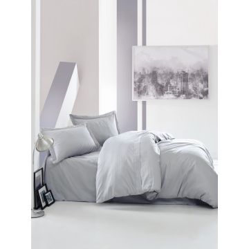 Elegant bettwäsche-set 200x220cm satin grau