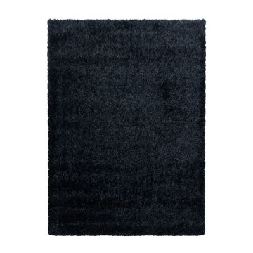 Brilliant Shaggy teppich hochflor rechteckig 60x110cm schwarz