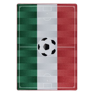 Play Fußballfeld Italien anti-rutsch kinderzimmer spielmatte schlingenflor rechteckig 100x150cm weiß