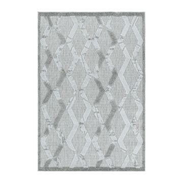 Bahama Xury teppich indoor/outdoor hochtief effekt rechteckig 140x200cm grau