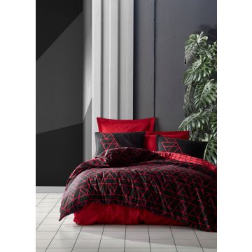 Dark bettwäsche-set 200x220cm baumwolle renforce shadow bordeaux