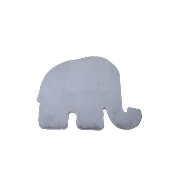 Caty Elefant kinderteppich einfarbiger fluffy hochflor 80x100cm silber