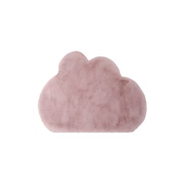 Caty Wolke kinderteppich einfarbiger fluffy hochflor 80x120cm rosa