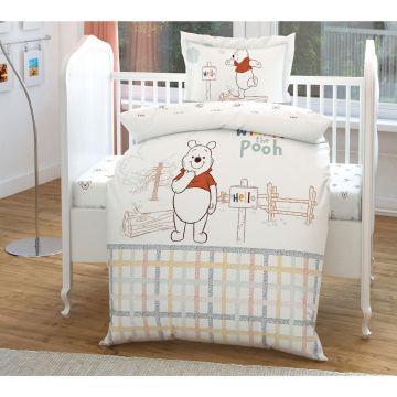 Disney Home - Pu der Bär & Enjoy renforce baby bettwäsche-set 100x150cm (lizenziert)