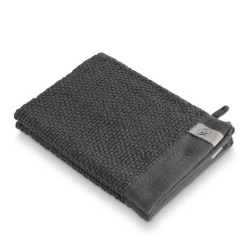 Soft Cotton Popcorn waschlappen/waschhandschuh 16x21cm anthrazit (2 stück)
