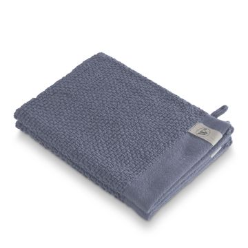 Soft Cotton Popcorn waschlappen/waschhandschuh 16x21cm blau (2 stück)