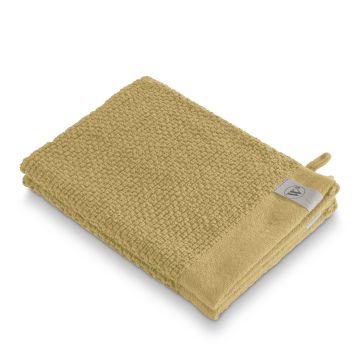 Soft Cotton Popcorn waschlappen/waschhandschuh 16x21cm gelb (2 stück)