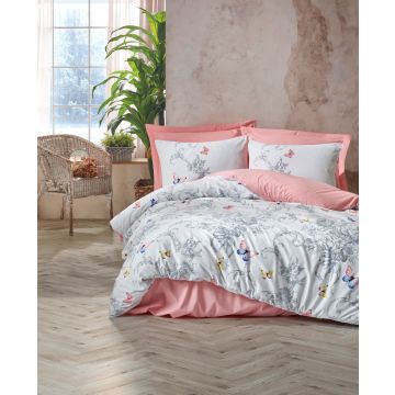 Mode Line bettwäsche-set 200x220cm baumwolle renforce cathi lachsfarben