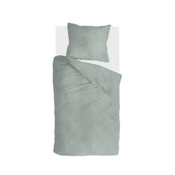 Vintage Flannel bettwäsche 140x220cm jade
